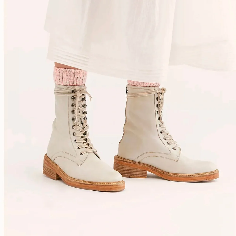 NWT $178 Free People Sante Fe Lace-up Boot 39 = USA 9 - Picture 3 of 16
